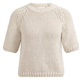Bild in Galerie laden, YAYA Grobstrick Pullover Kurzarm - Beige