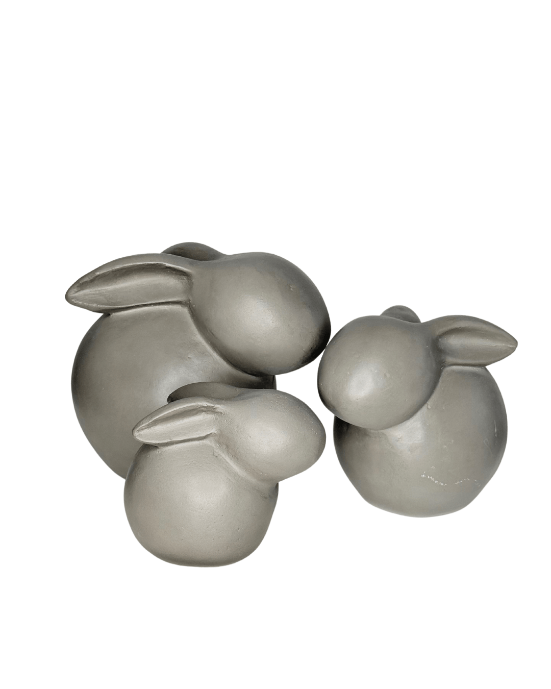 Beton Hase sitzend Garten-Deko - Grau / in drei Größen