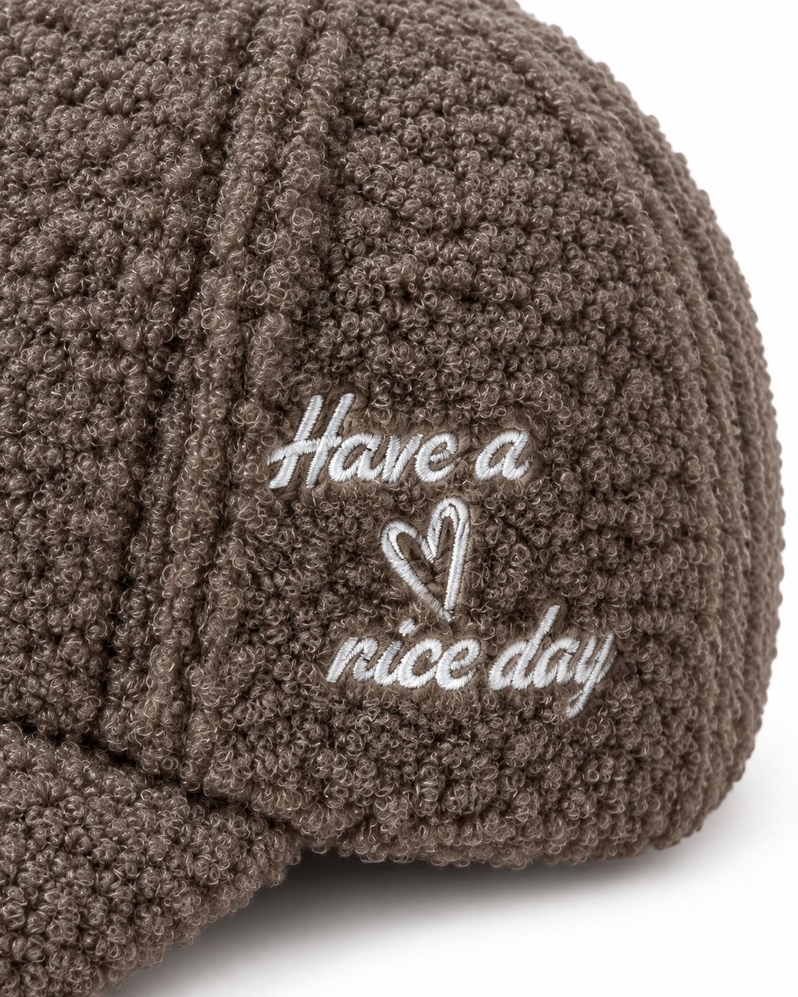 Teddy Baseball Cap Damen mit Herzstickerei