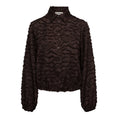 Charger l'image dans la galerie, &Co Woman dunkelbraune Bluse mit Struktur Muster