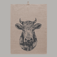Load image into Gallery viewer, Linen tea towel “Cow”
