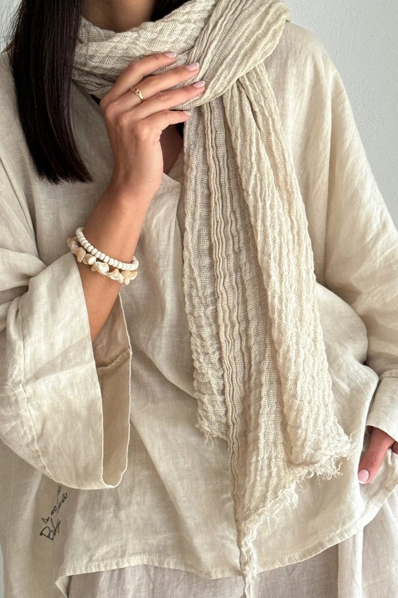 ByPias Leinenschal BOHO Mesh Schal 2,50m lang jetzt kaufen – Ein Stück vom Glück