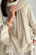 Bild in Galerie laden, BOHO Mesh Leinenschal