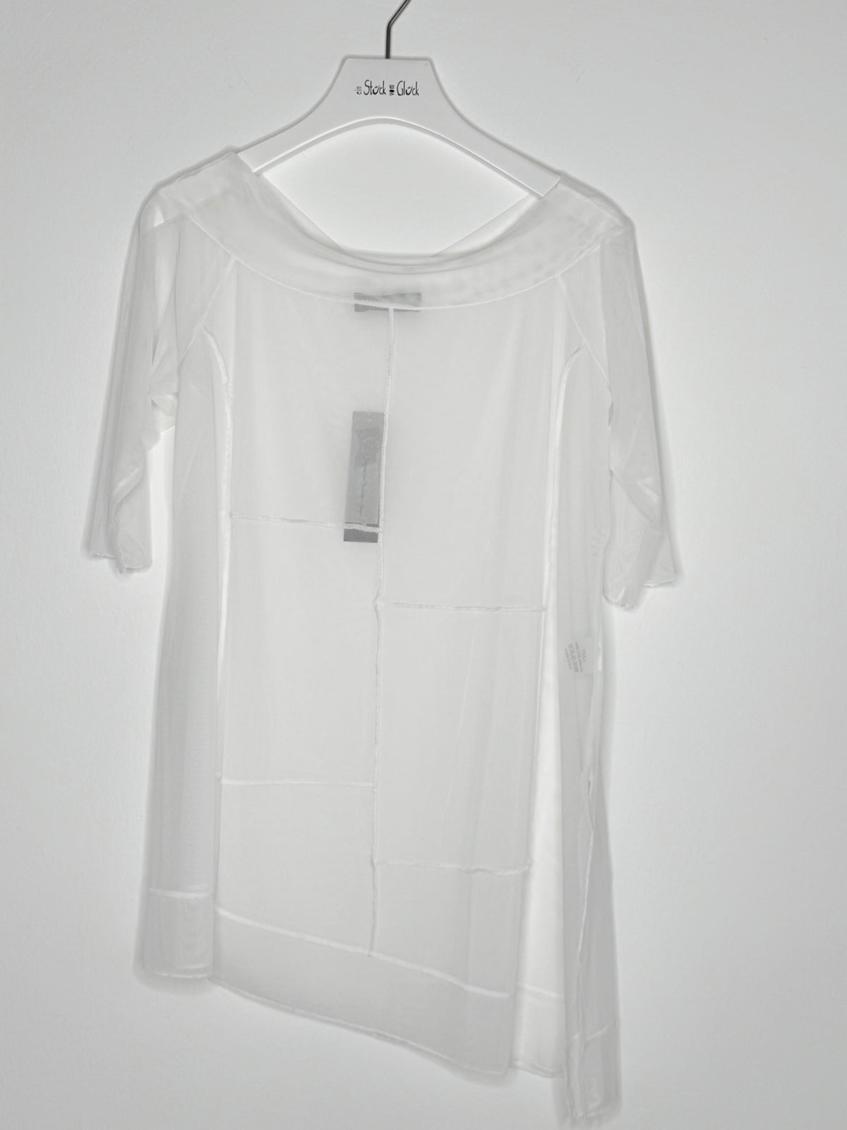 XENIA transparente Tunika – Schwarz/Weiß