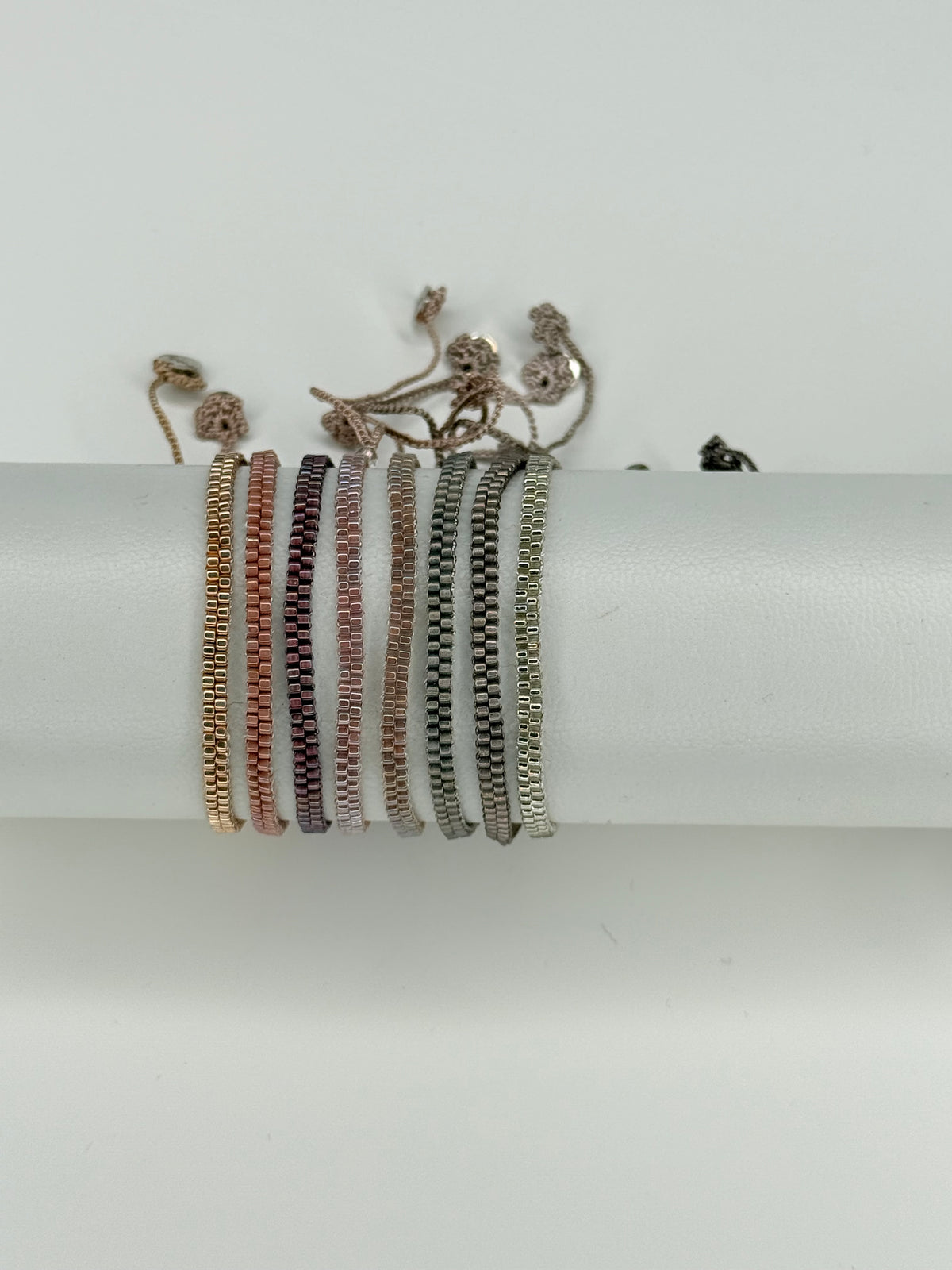 MAELYS exclusive - Technique Peyote - Bracelet - baie métallique