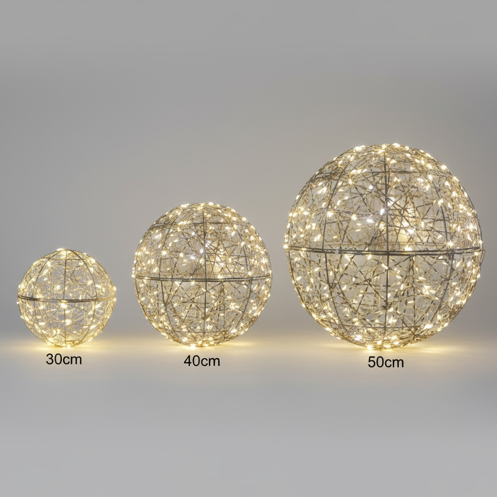 LED-Kugel | golden twist | warmweiß | mit Timer