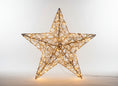 Bild in Galerie laden, LED-Stern | warmweiß | golden Twist | mit Timer