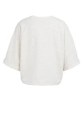 Bild in Galerie laden, YAYA Kurzarm Sweatshirt mit Tunnelzug – Ivory White Melange