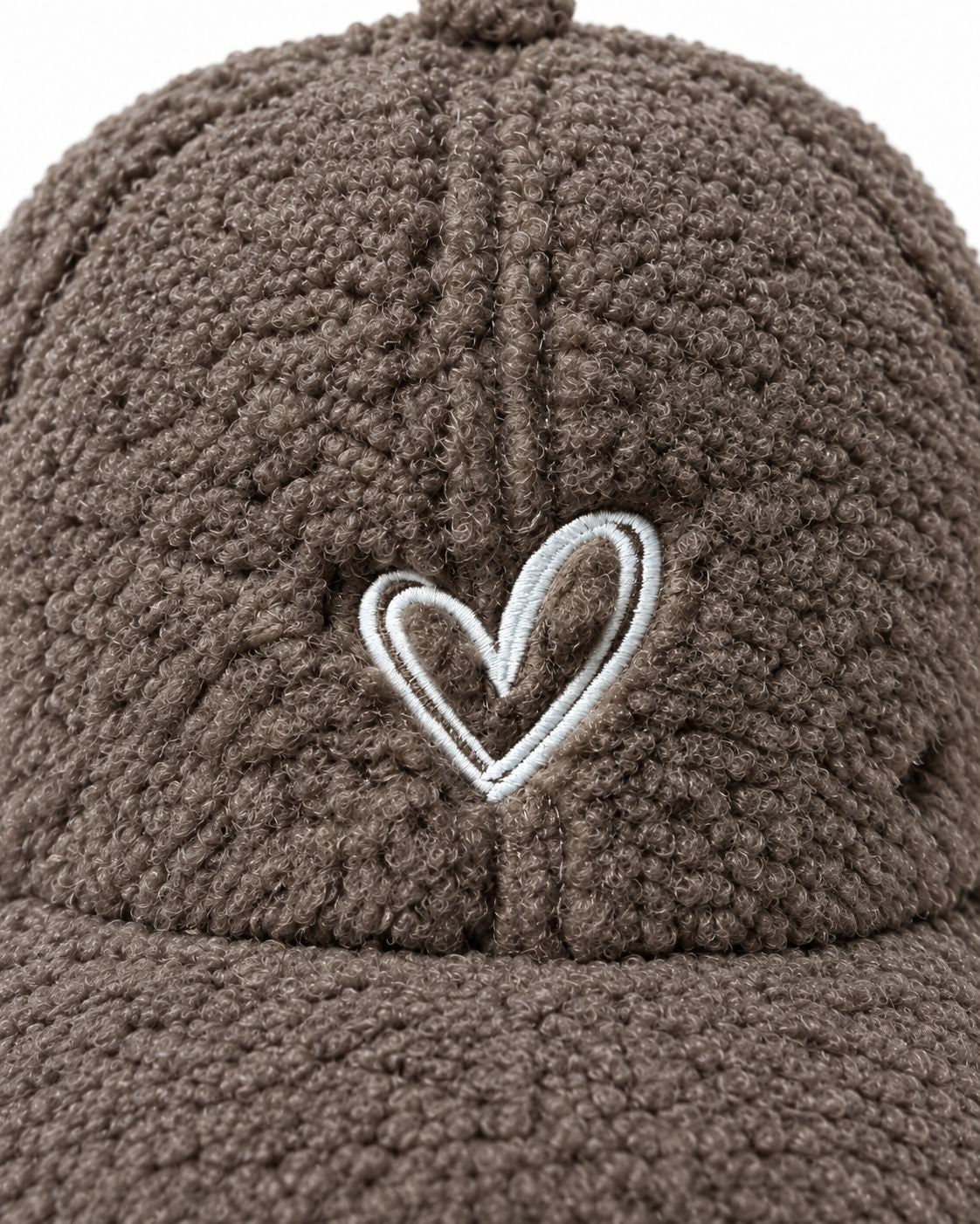 Teddy Baseball Cap Damen mit Herzstickerei