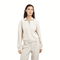 Bild in Galerie laden, YAYA Pullover mit Doppelkragen und Zipper - Beige