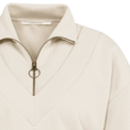 Bild in Galerie laden, YAYA Pullover mit Doppelkragen und Zipper - Beige