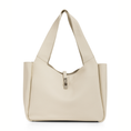 Bild in Galerie laden, YAYA Leder Shopper mit Drehverschluss - Beige