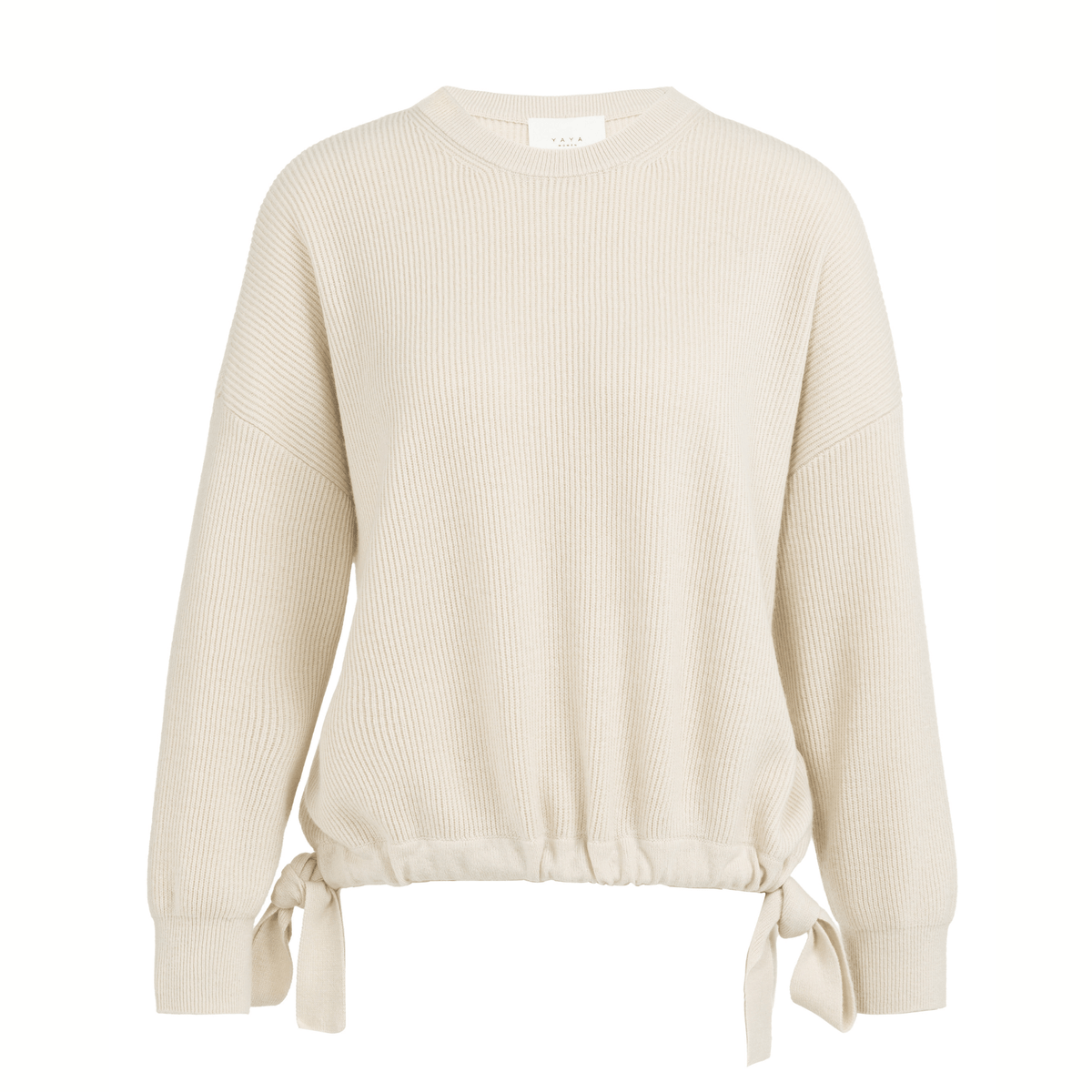 Maglione YAYA con dettagli annodati - Beige