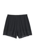 Carica l'immagine nel visualizzatore della galleria, Shorts in pizzo Bamboo neri