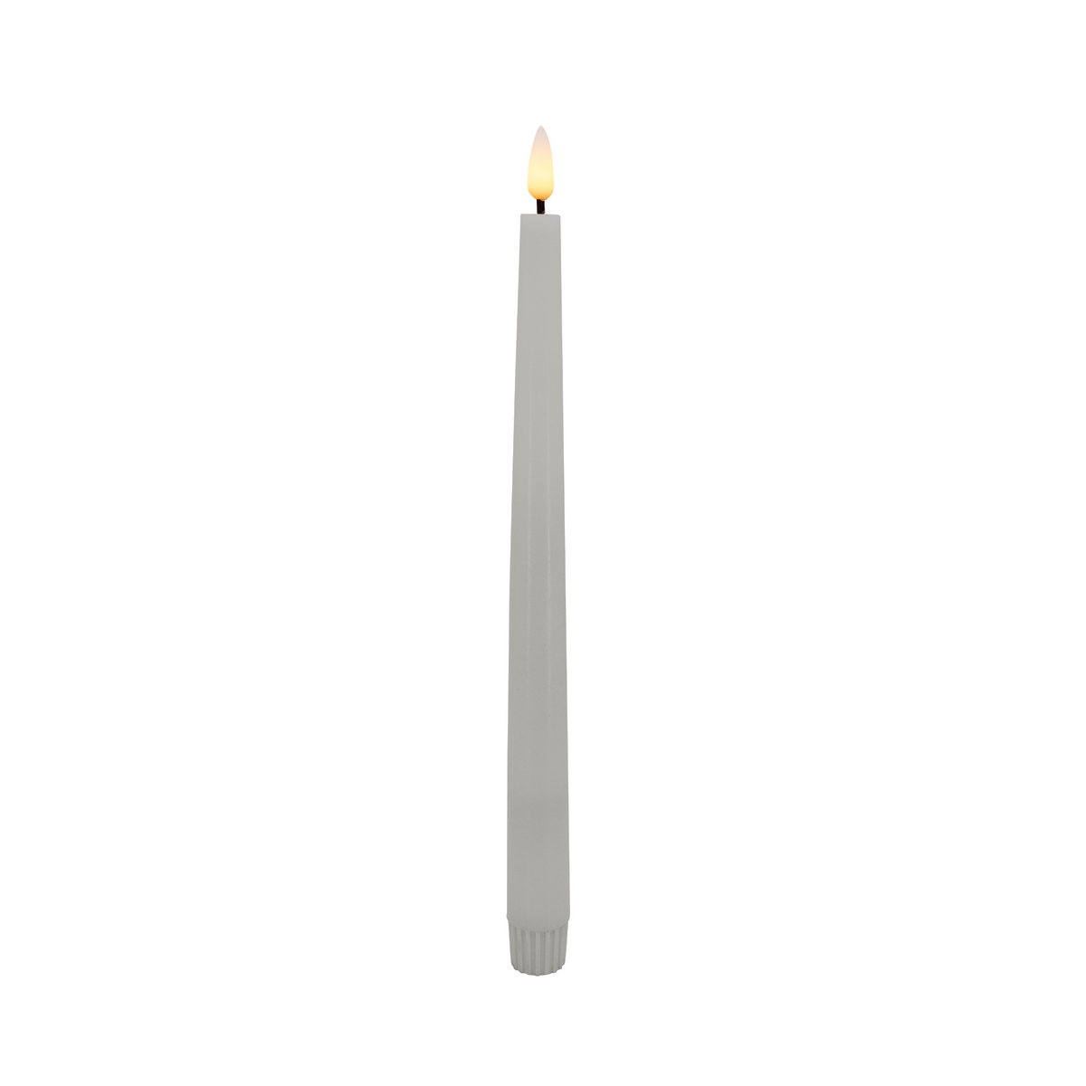 LED Stabkerzen - 2er Set - Echtwachs sand - 2,2x26,5 cm