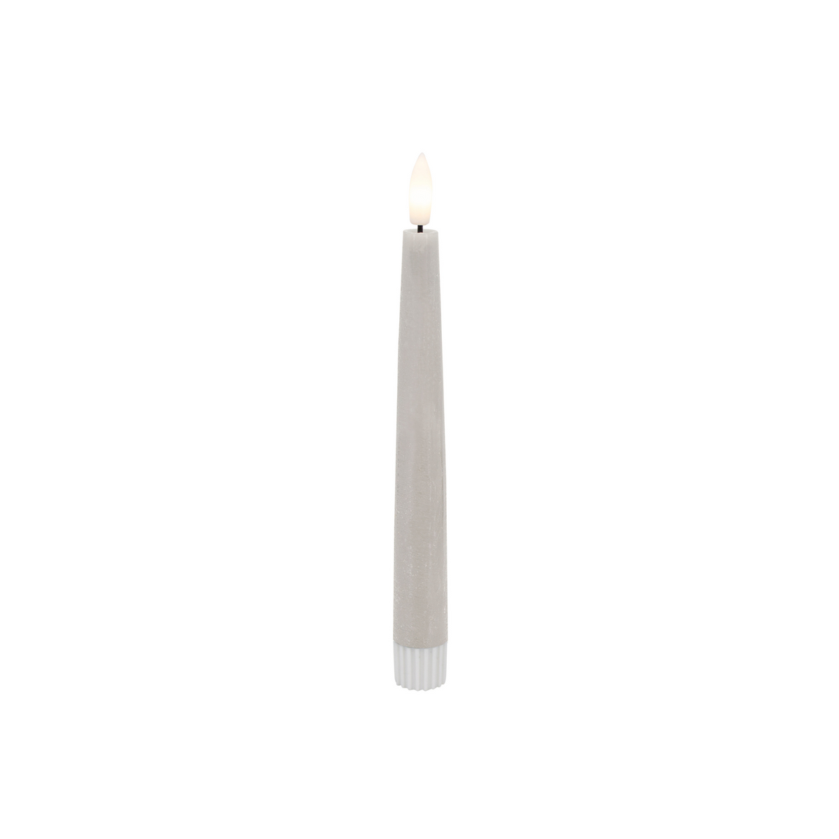 LED Stabkerzen - 2er Set - Echtwachs sand - 2,2x17,5 cm