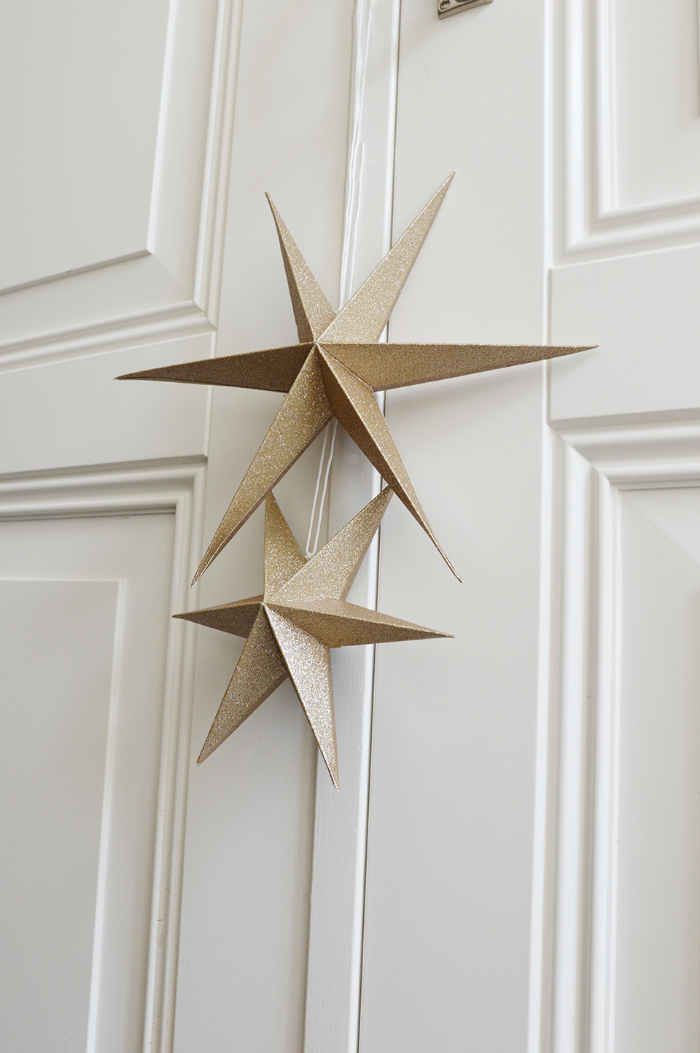 Papiersterne im Set 2 Stück | gold sparkle