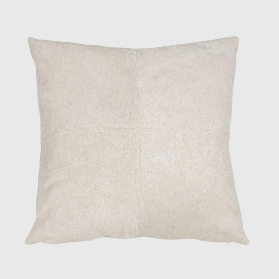 MOKKI - Kissenbezug - Kunstwildleder - offwhite 50x50 cm