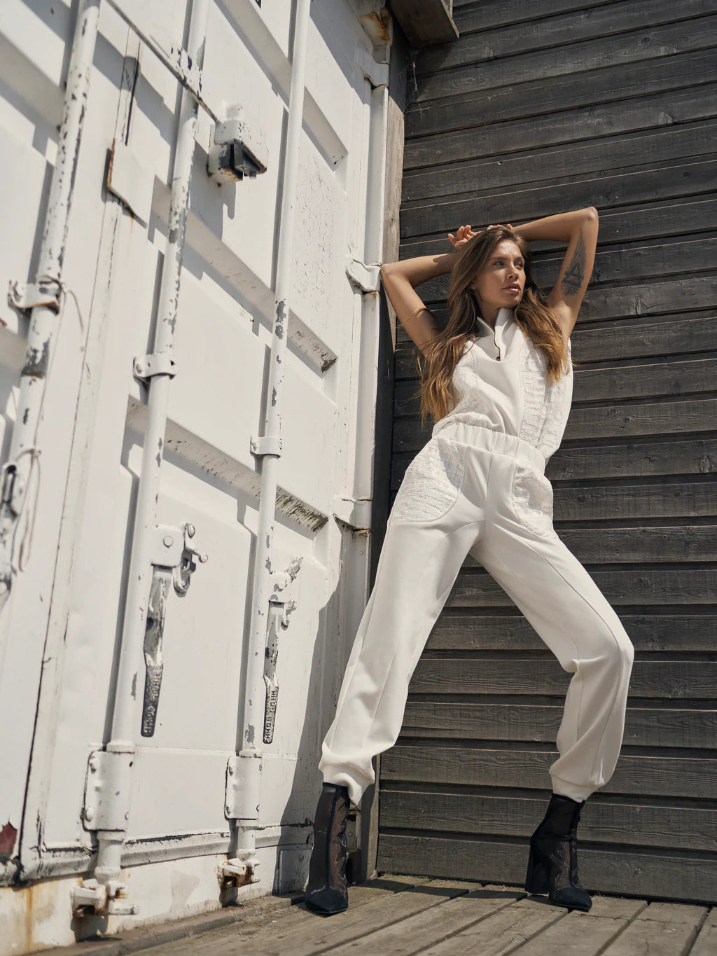 YARIN - Pantalon - écru
