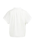 Charger l'image dans la visionneuse de la galerie, Blouse courte sans manches avec boutons décoratifs – Blanc