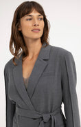 Bild in Galerie laden, Blazer mit abnehmbarem Gürtel – Grau