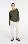 Bild in Galerie laden, YAYA Pullover Strickfrottee mit U-Boot-Ausschnitt