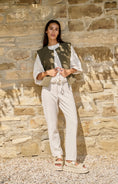 Bild in Galerie laden, YAYA Kurzarm Sweatshirt mit Tunnelzug – Ivory White Melange