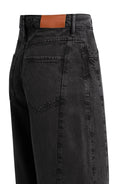 Bild in Galerie laden, Wide-Leg-Jeans mit hohem Bund – Schwarz, Länge 34
