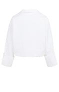 Bild in Galerie laden, YAYA Ballonbluse mit V-Ausschnitt aus Baumwolle – Weiß