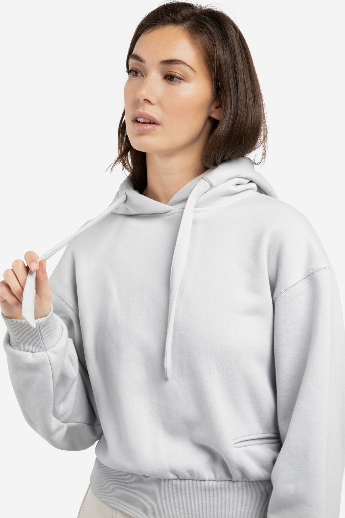 YAYA Hoodie mit Kordeln – Grau