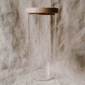 Vorratsglas "Herz" - 25 cm - transparent