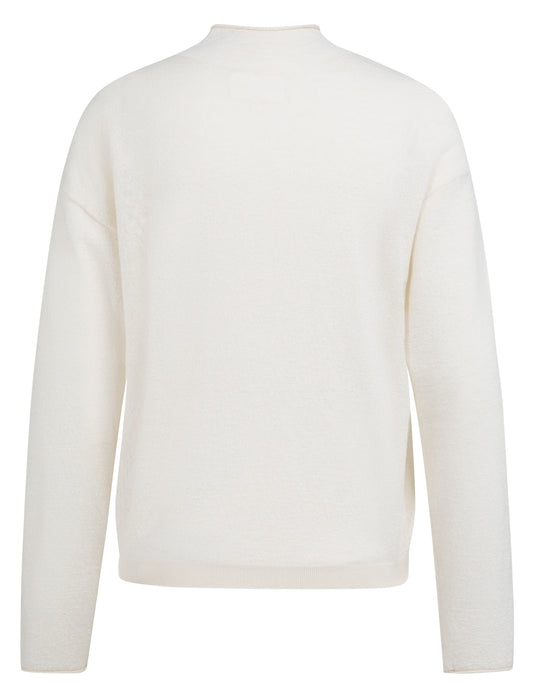 YAYA Cardigan mit hohem Kragen & Reißverschluss - Beige