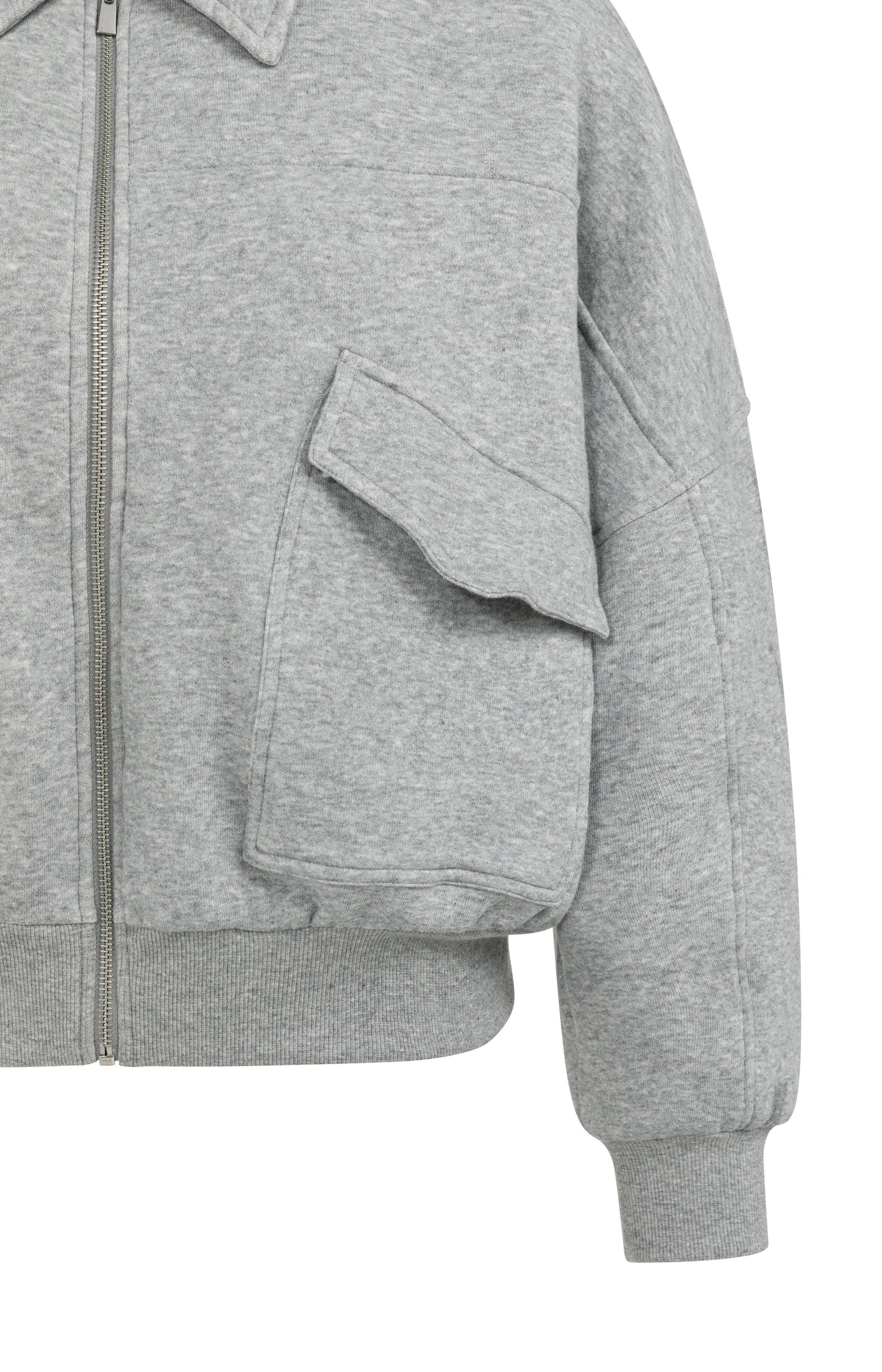 YAYA Sweatjacke mit Taschen - Grau