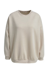 SWEAT Shirt beige mit Streifen