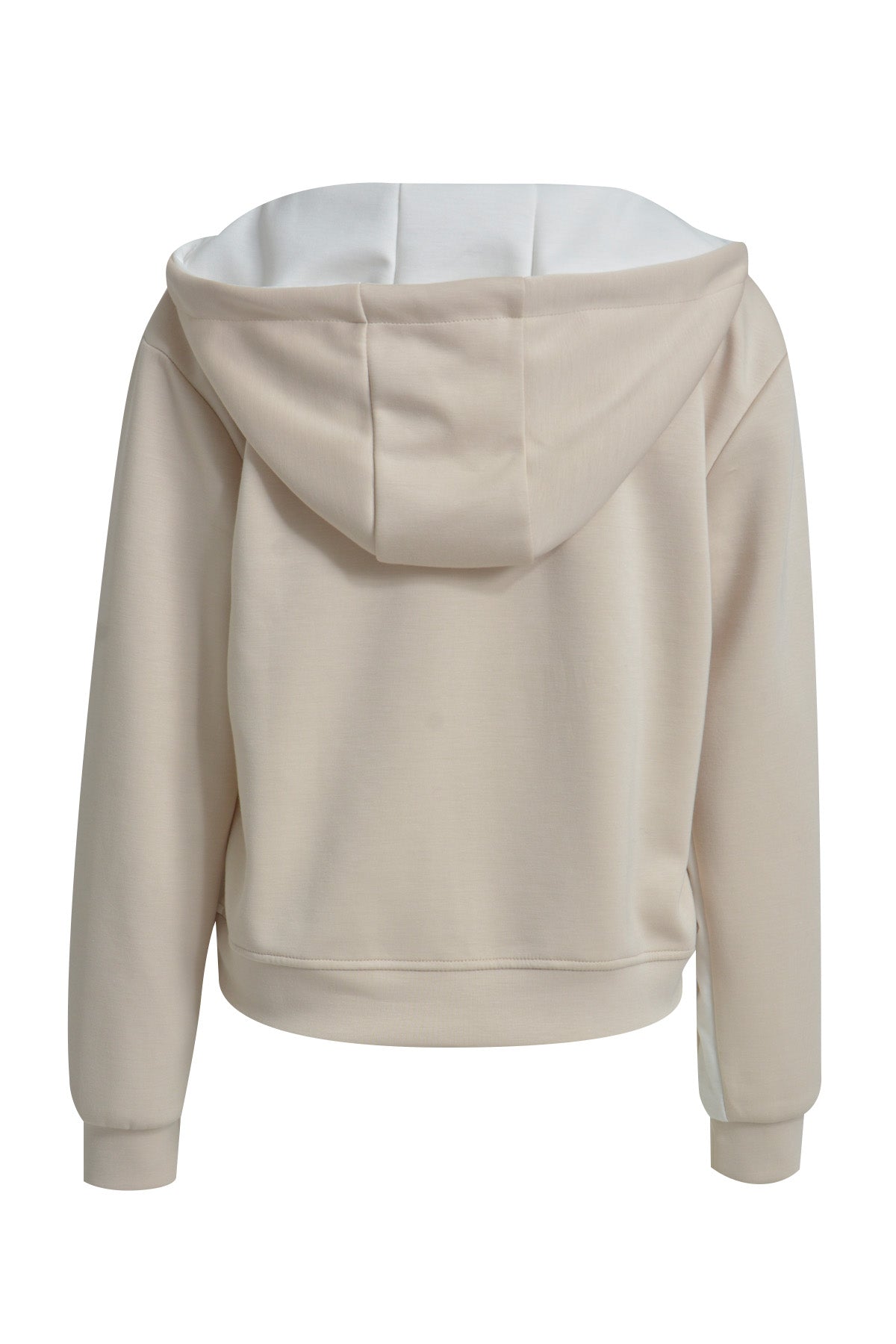 SWEAT Hoodie Kapuzenjacke beige mit Streifen
