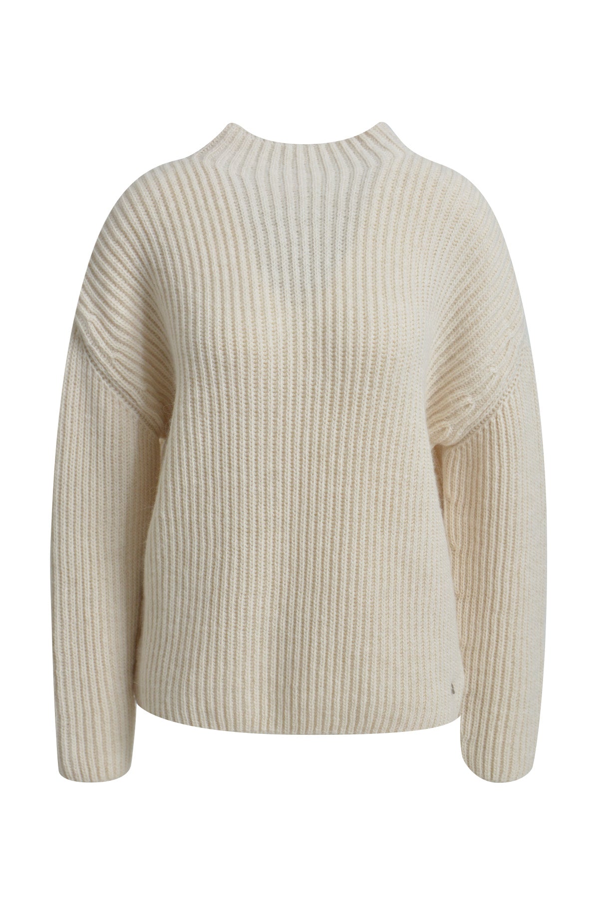 KNIT Pullover Rippstrick uni beige