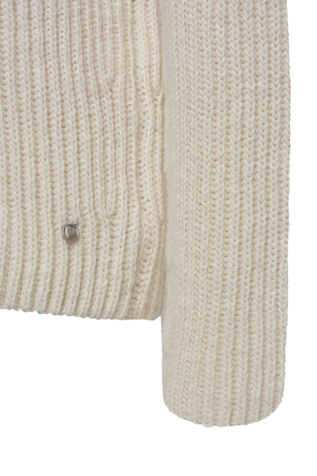 KNIT Pullover Rippstrick uni beige