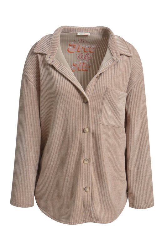 CORDU - Jacke Cord uni beige