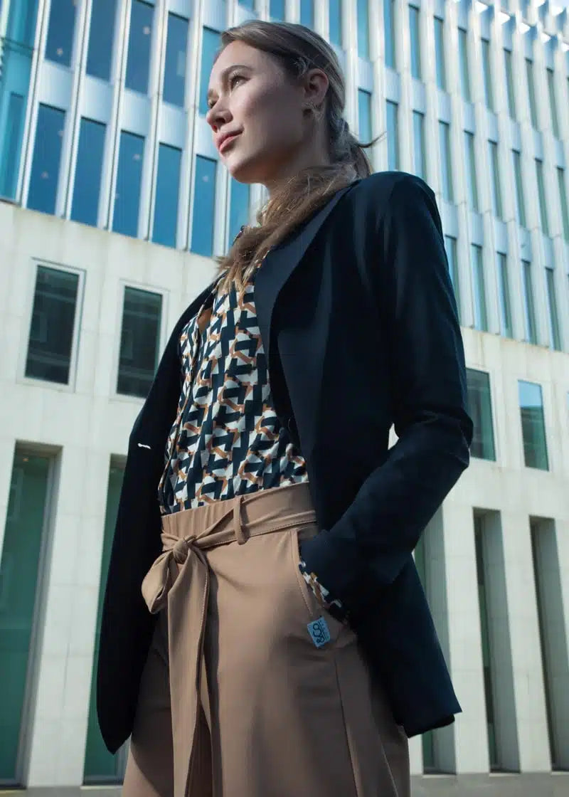 Blazer long PHILANA TRAVEL noir