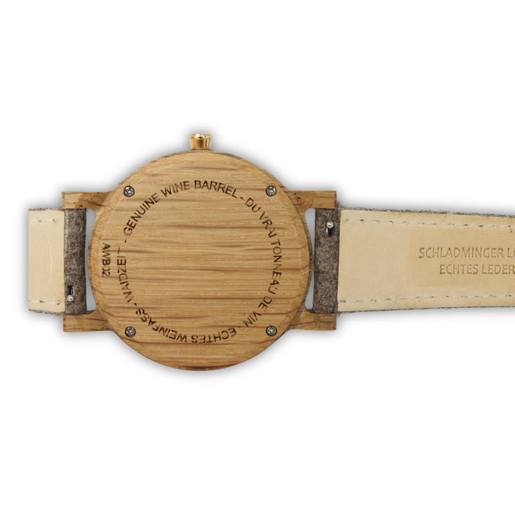 Waidzeit Armbanduhr Barrique Alpin mit Lodenarmband