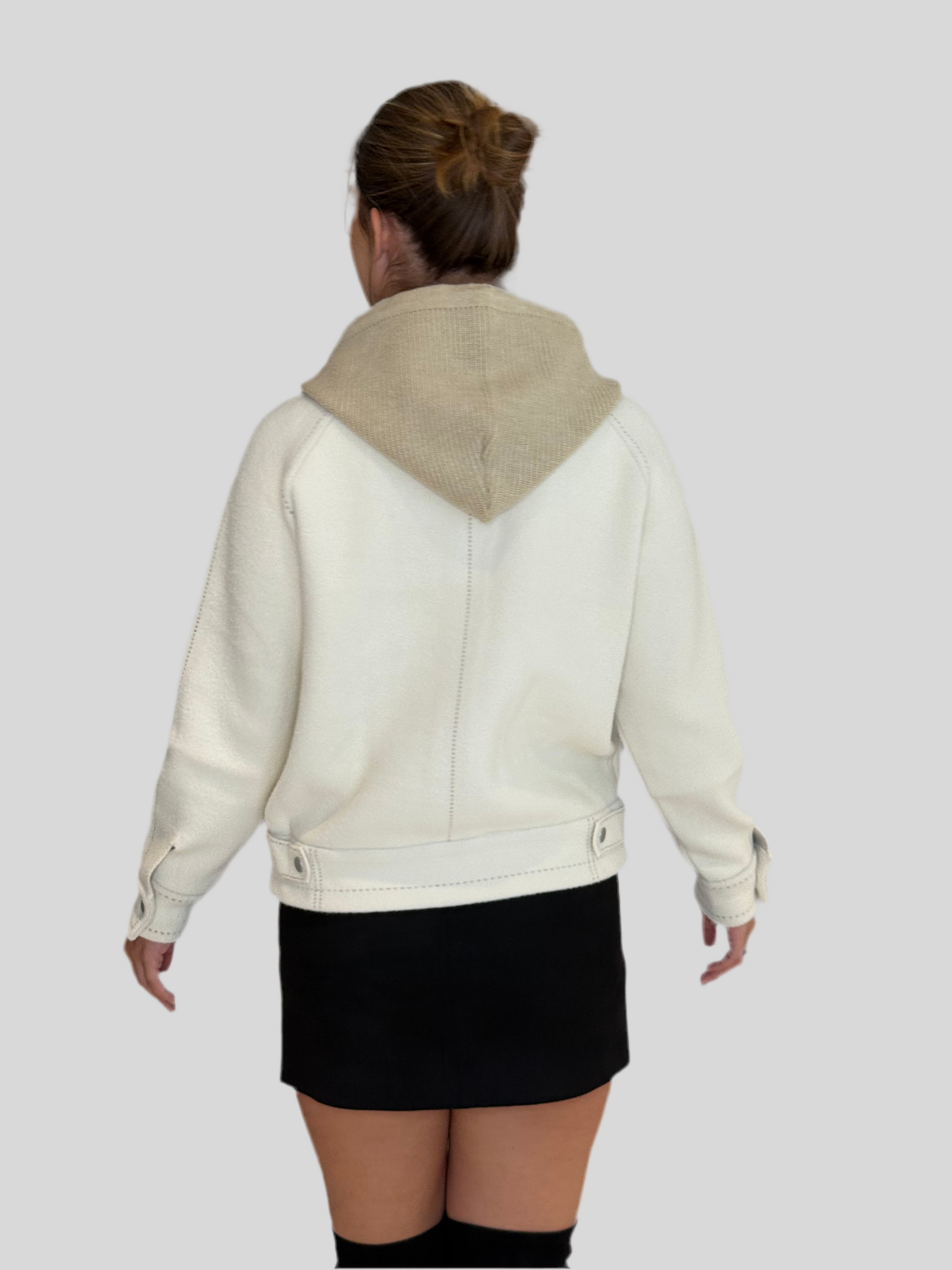 ERIC Kapuzenjacke off-white