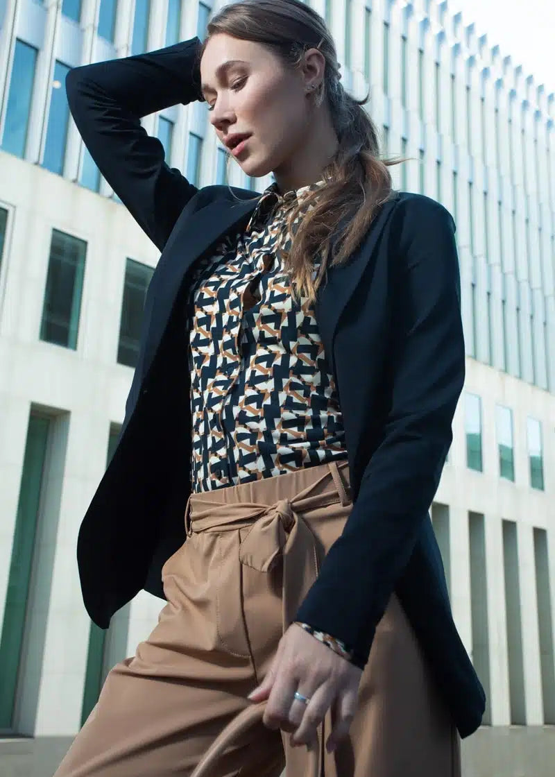 Blazer long PHILANA TRAVEL noir