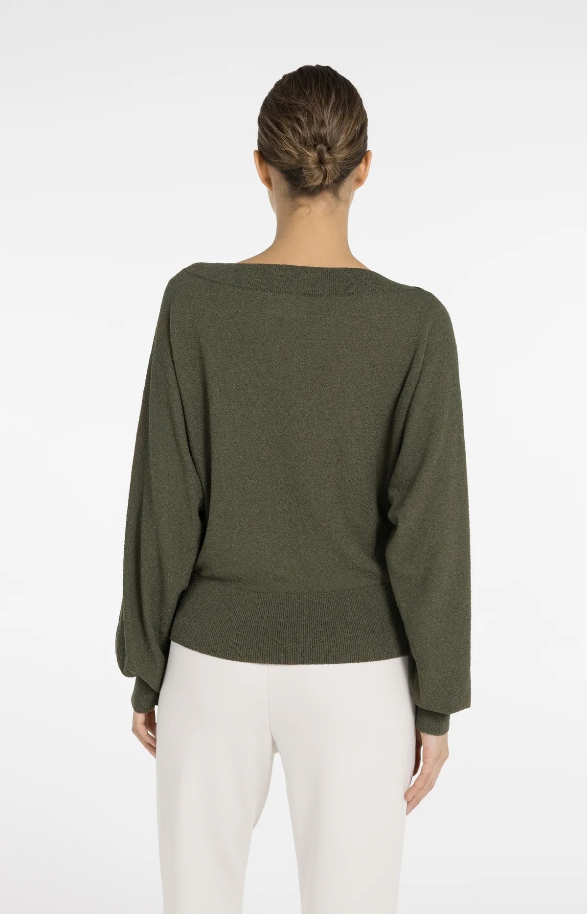 YAYA Pullover Strickfrottee mit U-Boot-Ausschnitt