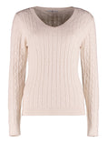 Bild in Galerie laden, PAULA Strick-Pulli Zopfmuster off-white
