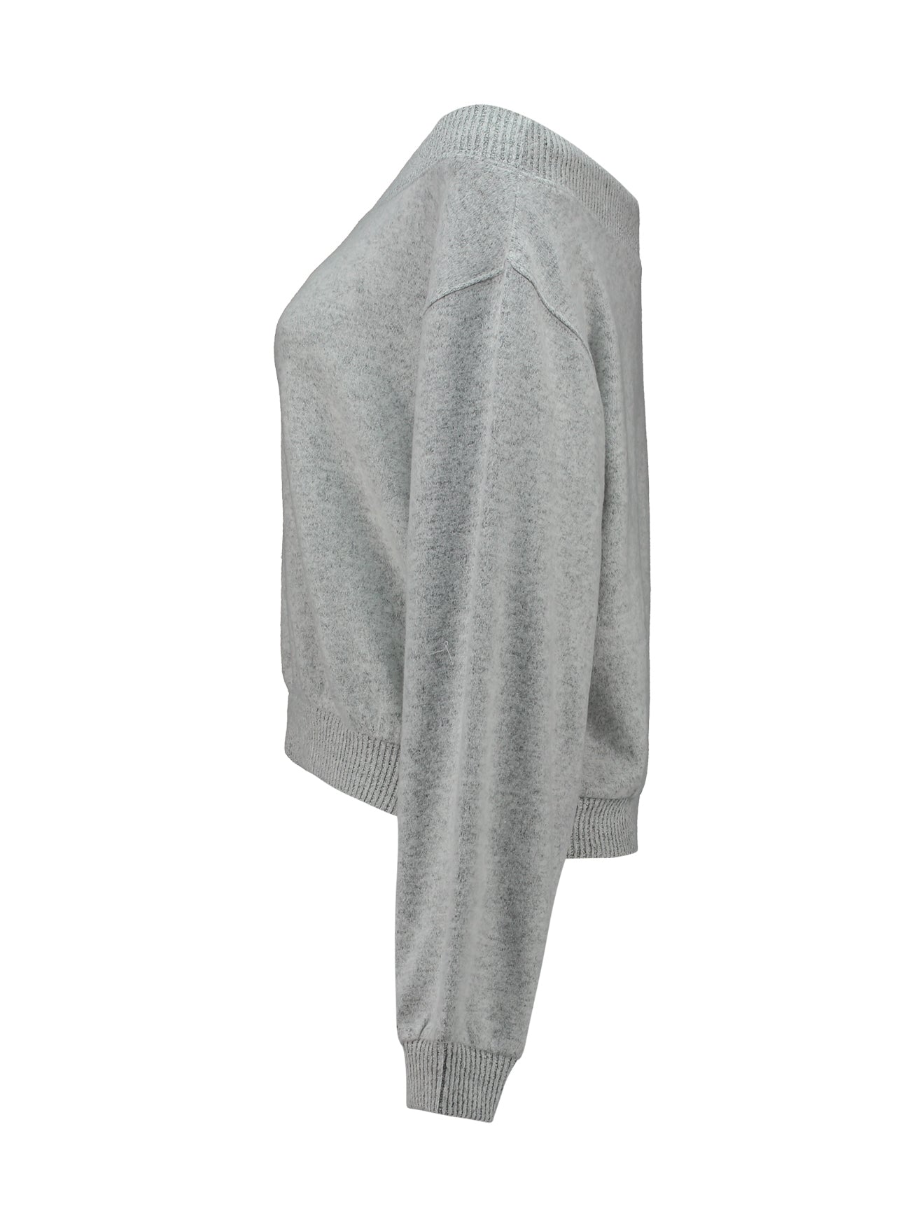 LEAH Home Wear Shirt | Kurzpulli | grau melange