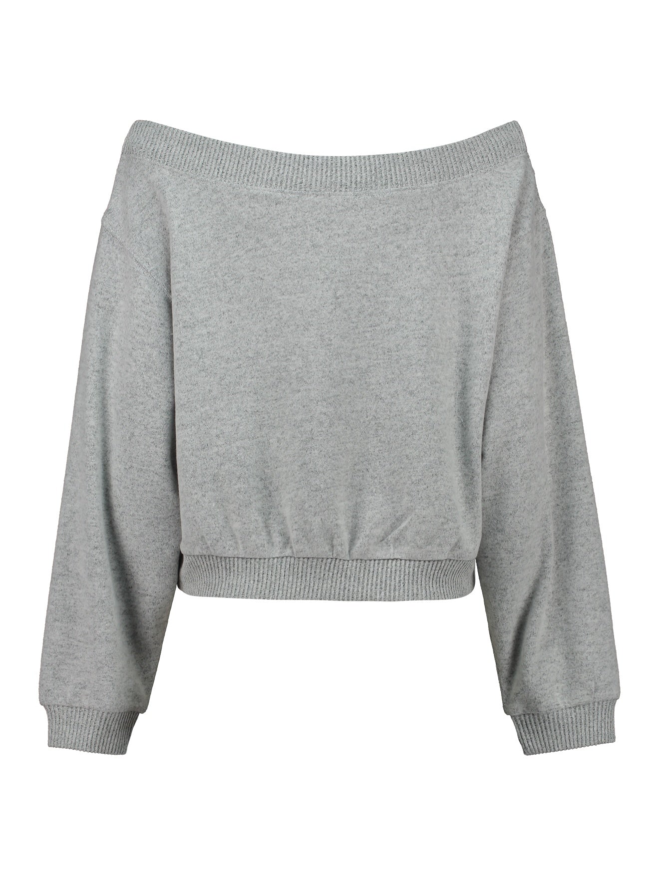 LEAH Home Wear Shirt | Kurzpulli | grau melange