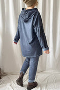 Bild in Galerie laden, ByPias Bohemiana Hoodie – Peace & Love | Denim Blue | One Size
