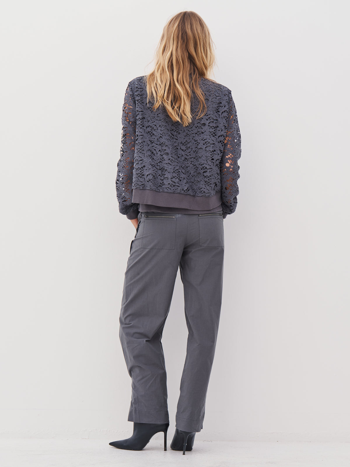 NÜ Denmark Trousers with Elastic Waistband - Grey
