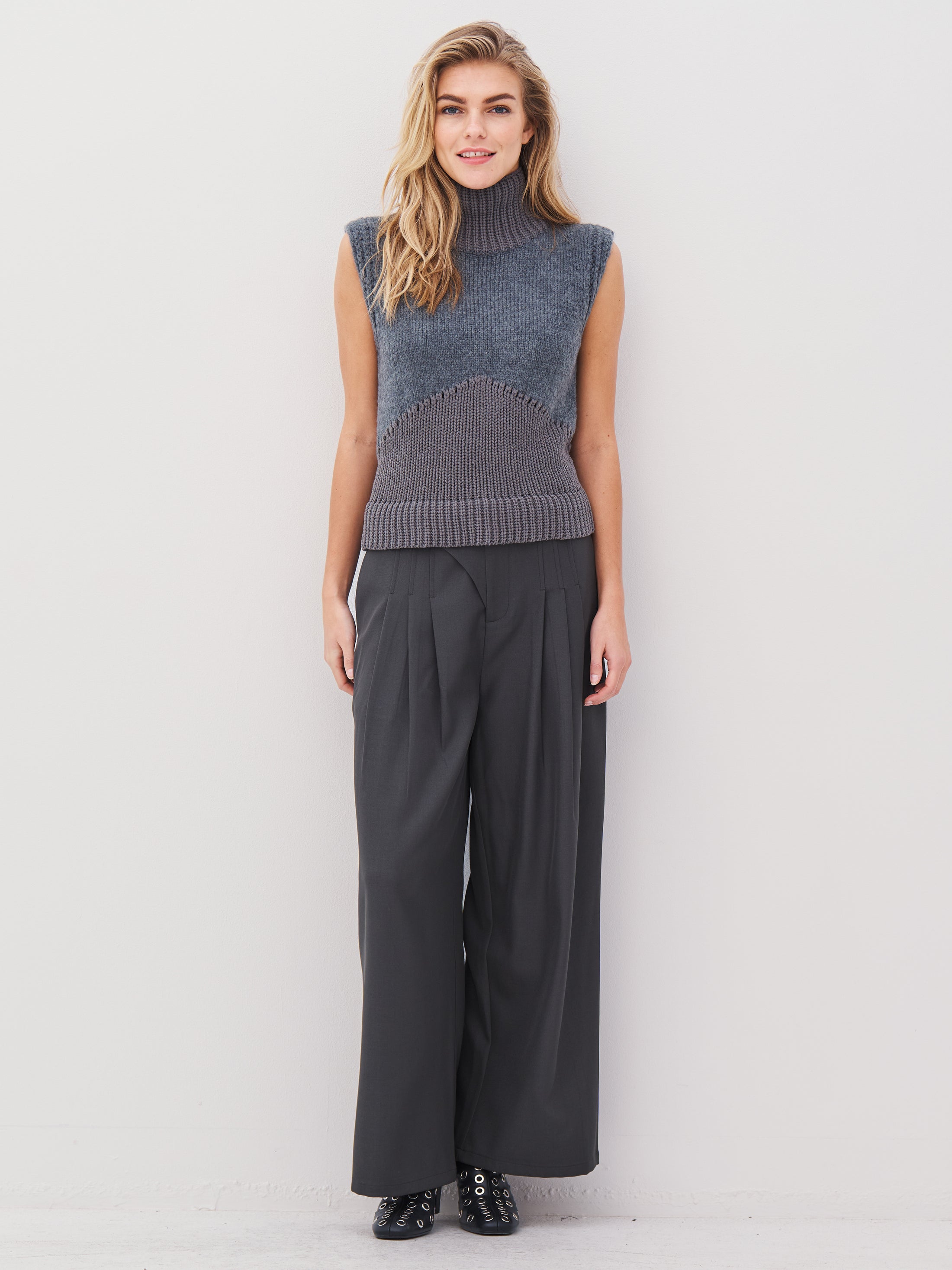 ALEXA Strick-Pullunder - grau