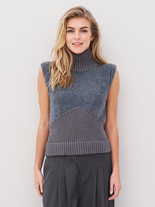 ALEXA Strick-Pullunder - grau